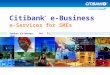 Citibank ® e-Business Sankar Krishnan, Oct. 21, 2001 e-Services for SMEs