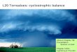 L20 Tornadoes: cyclostrophic balance Ahrens Chapter 7/8: Precipitation Section on Hail Chapter 14/15: Lightning & Thunder
