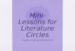 Mini-Lessons for Literature Circles Chapter 1: Joining the Book Club