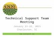 Technical Support Team Meeting January 21-22, 2015 Charleston, SC 