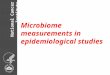 National Cancer Institute Microbiome measurements in epidemiological studies