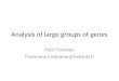 Analysis of large groups of genes Petri Toronen Firstname.Lastname@helsinki.fi