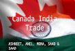 Canada India Trade ASHNEET, ANEL, MONA, SAAD & SAAD