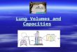 Lung Volumes and Capacities. Learning Objectives  Be familiar with the concepts of, and be able to measure lung volumes and capacities.  Understand