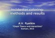 Incidentor coloring: methods and results A.V. Pyatkin "Graph Theory and Interactions" Durham, 2013