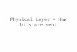 Physical Layer – How bits are sent. Goal Physical layer design goal: send out bits as fast as possible with acceptable low error ratio Goal of this lecture: