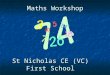 Maths Workshop St Nicholas CE (VC) First School. Aims of the Workshop To raise standards in maths by working closely with parents. To provide parents