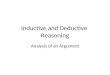 Inductive and Deductive Reasoning Analysis of an Argument
