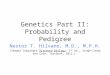 Genetics Part II: Probability and Pedigree Nestor T. Hilvano, M.D., M.P.H. (Images Copyright Discover Biology, 5 th ed., Singh-Cundy and Cain, Textbook,