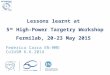 Lessons learnt at 5 th High-Power Targetry Workshop Fermilab, 20-23 May 2015 Federico Carra EN-MME ColUSM 6.6.2014