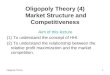 Oligopoly Theroy1 Oligopoly Theory (4) Market Structure and Competitiveness Aim of this lecture (1) To understand the concept of HHI. (2) To understand