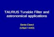 TAURUS Tunable Filter and astronomical applications Sonia Cianci (USyd / AAO)