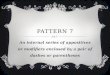 PATTERN 7 An internal series of appositives or modifiers enclosed by a pair of dashes or parentheses