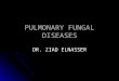 PULMONARY FUNGAL DISEASES DR. ZIAD ELNASSER. FUNGI More than 200,000 species. More than 200,000 species. Eucaryotes. Eucaryotes. Chronic diseases. Chronic
