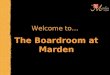 Welcome to… The Boardroom at Marden. An Executive Facility in Downtown Marietta Perfect for… Executive Board Meetings Training Distance Learning Workshops
