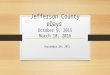 Jefferson County eDays October 9, 2015 March 18, 2016 September 20, 2015