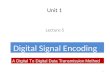 Unit 1 Lecture 5 Digital Signal Encoding A Digital To Digital Data Transmission Method 1