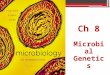Ch 8 Microbial Genetics. © 2004 by Jones and Bartlett Publishers Define genetics, genome, chromosome, gene, genetic code, genotype, phenotype, and genomics