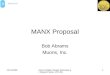 12/11/2008Muon Collider Design Workshop at Newport News, VA USA 1 MANX Proposal Bob Abrams Muons, Inc