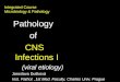 Integrated Course Microbiology & Pathology Pathology of CNS Infections I (viral etiology) Jaroslava Dušková Inst. Pathol.,1st Med. Faculty, Charles Univ