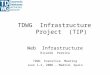 TDWG Infrastructure Project (TIP) Web Infrastructure Ricardo Pereira TDWG Executive Meeting June 1-2, 2006 - Madrid, Spain