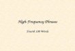 High-Frequency Phrases Fourth 100 Words. The color of the sun