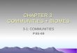 CHAPTER 3: COMMUNITIES + BIOMES 3-1: COMMUNITIES P.65-69