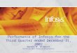 © Infosys Technologies Limited 2002-2003 Performance of Infosys for the Third Quarter ended December 31, 2002 Nandan M. Nilekani Chief Executive Officer,
