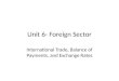 Unit 6- Foreign Sector International Trade, Balance of Payments, and Exchange Rates