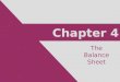 Chapter 4 The Balance Sheet. Individual Balance Sheet Accounts