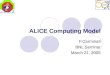F.Carminati BNL Seminar March 21, 2005 ALICE Computing Model