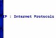 IP : Internet Protocols. Agenda IP functions IP header format IP routing Fragmentation IPng’s overview