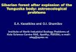 Siberian forest after explosion of the Tunguska body: astroecological problems E.A. Kasatkina and O.I. Shumilov Institute of North Industrial Ecology Problems