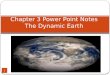 Chapter 3 Power Point Notes The Dynamic Earth 1. Section 1 Notes 2