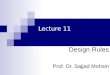 Lecture 11 Design Rules Prof. Dr. Sajjad Mohsin. design rules Designing for maximum usability – the goal of interaction design Principles of usability