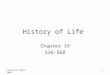 1 History of Life Chapter 19 536-568 Evolution Notes 2010