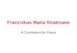 Franziskus Maria Stratmann A Combatant for Peace