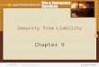 Immunity from Liability Chapter 9. Copyright © 2007 Thomson Delmar Learning Objectives Describe the history and current status of sovereign immunity as