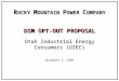 R OCKY M OUNTAIN P OWER C OMPANY DSM OPT-OUT PROPOSAL Utah Industrial Energy Consumers (UIEC) November 3, 2009