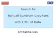 Search for Randall-Sundrum Gravitons with 1 fb -1 of Data Amitabha Das