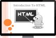 Introduction To HTML.  HTML stands for Hyper Text Markup Language.  HTML was developed by Tim Berners-Lee.  HTML is maintained by World Wide Web Consortium(W3C)