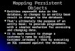 1 Mapping Persistent Objects Entities represent data in the database, so changes to an entity bean result in changes to the database. That's ultimately