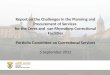 Report on the Challenges in the Planning and Procurement of Services for the Ceres and van Rhynsdorp Correctional Facilities Portfolio Committee on Correctional