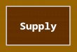 Supply Definitions Supply is the amount of a product that would be offered for sale at all possible prices in the market