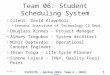 CSCI577b – Spring 2013– Team 6 – RDCR, ARB1 Team 06: Student Scheduling System Client: David Klappholz – Stevens Institute of Technology CS Dept. Douglass