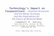 1 Technology’s Impact on Corporations: Technology’s Impact on Corporations: Financial Structures and the Barter Economy and the Implications for the Future
