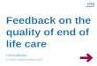 Www.england.nhs.uk Feedback on the quality of end of life care Consultation 27.03.2015 Gateway publication 03321