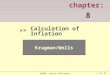 1 of 37 chapter: 8 >> Krugman/Wells ©2009  Worth Publishers Calculation of Inflation