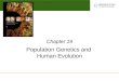 Michael Cummings David Reisman University of South Carolina Population Genetics and Human Evolution Chapter 19