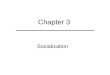Chapter 3 Socialization. Chapter Outline  Perspectives on Socialization  Agents of Childhood Socialization  Processes of Socialization  Outcomes of